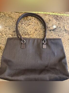 Vintage Salvatore Ferragamo Espresso Brown Tote-Work Bag- Carry All